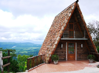 A-frame home in the mountains 